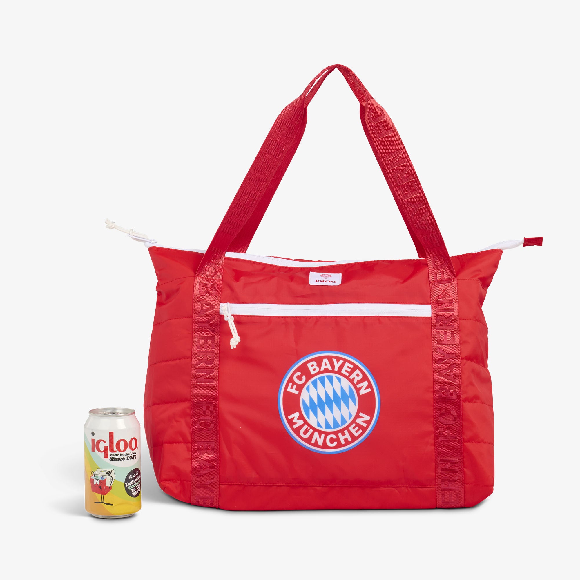 FC Bayern M??nchen Packable Puffer 20-Can Cooler Bag - Image 7