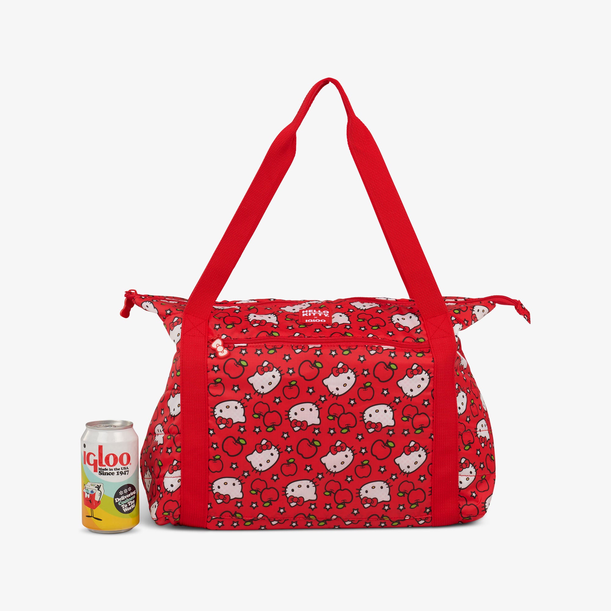 Hello Kitty Red Apples Packable Puffer 20-Can Cooler Bag - Image 5
