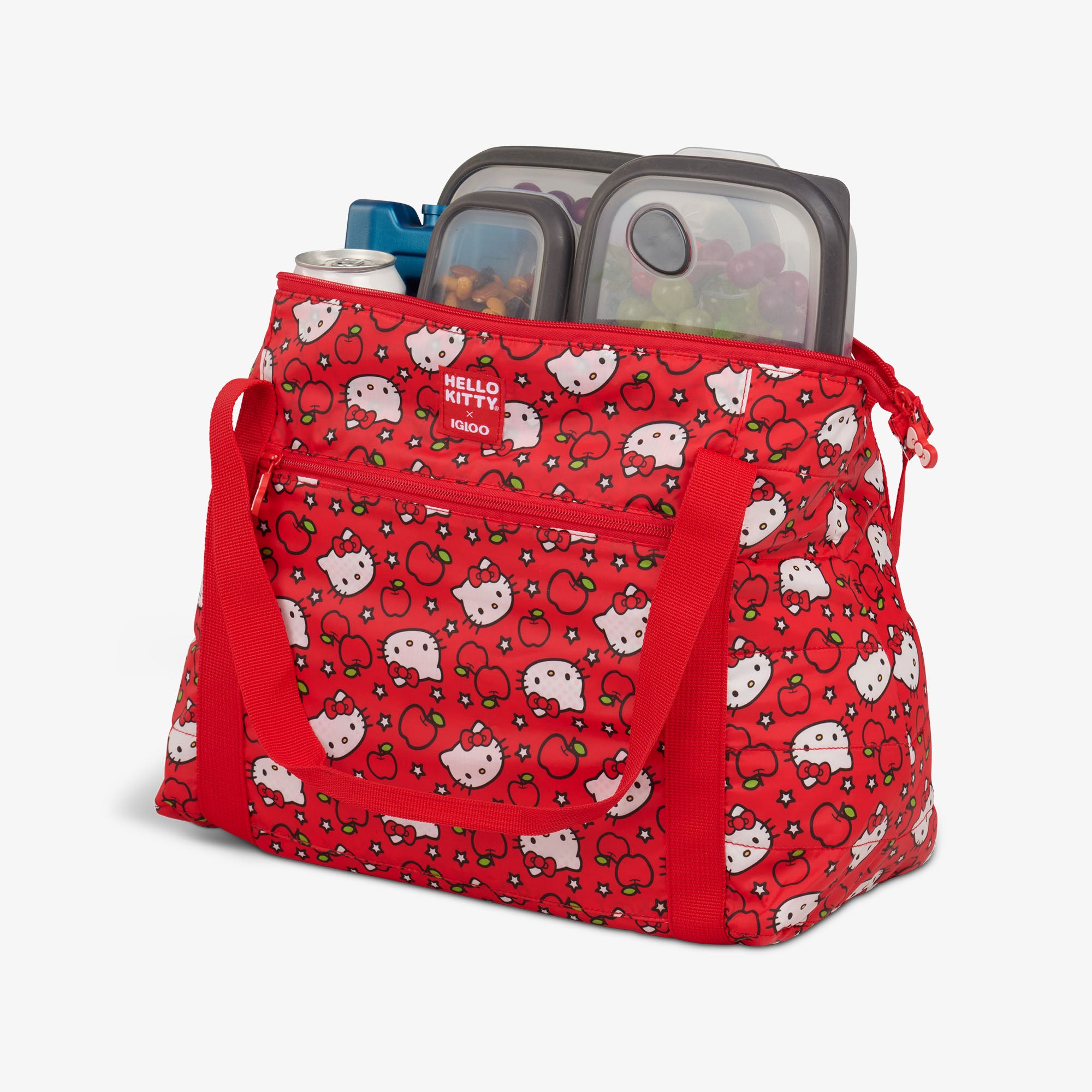 Hello Kitty Red Apples Packable Puffer 20-Can Cooler Bag - Image 4